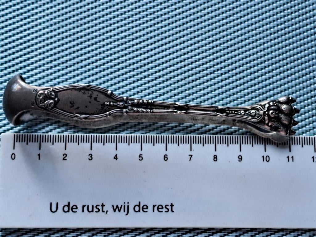 pince à sucre en argent massif, Enlèvement, Argent