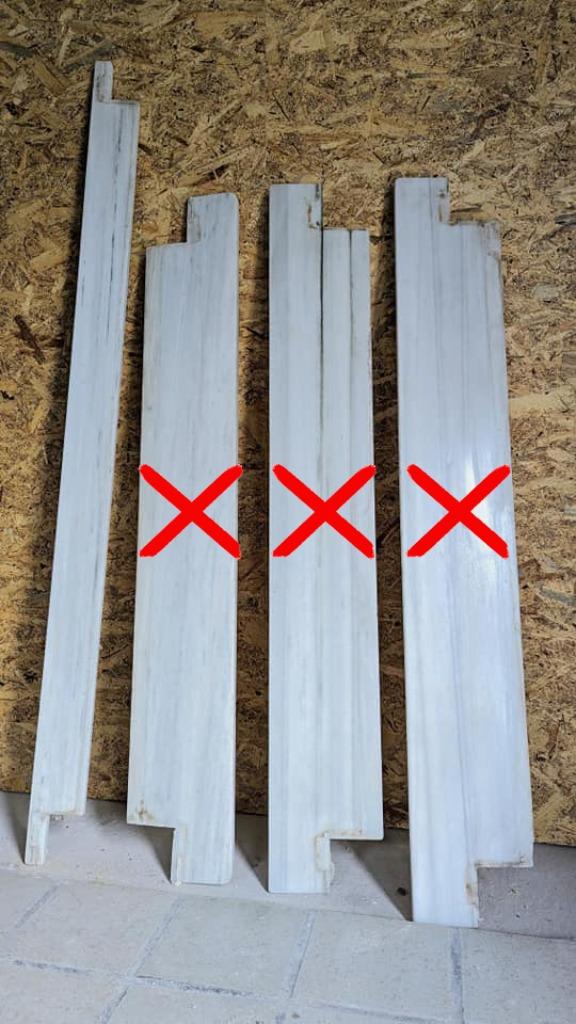 Vensterbank Marmer / Natuursteen 163,5x10cm, Doe-het-zelf en Bouw, Ophalen, Gebruikt, Hardsteen, Vensterbanken