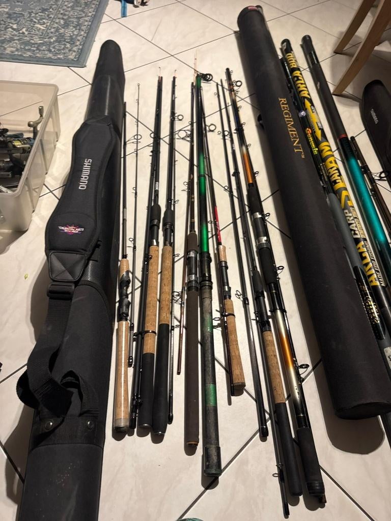 Professionele visuitrusting:Shimano/Penn/Daiwa:volledige set, Watersport en Boten, Hengelsport | Algemeen, Ophalen, Zo goed als nieuw