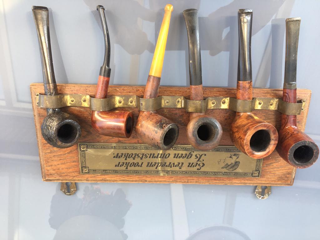 Oude pijpen met houder, Ophalen of Verzenden, Gebruikt, (Water)pijp