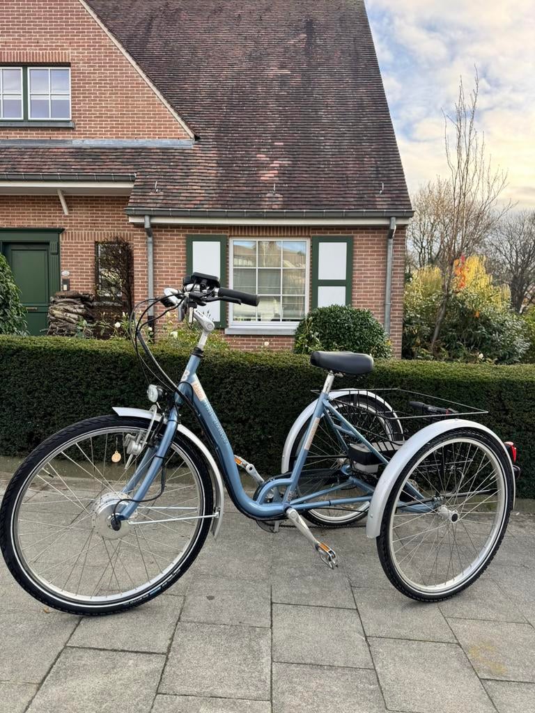Electrische driewiel fiets driewieler tri-bike bicycle, Overige merken, Ophalen of Verzenden, Zo goed als nieuw, 59 cm of meer