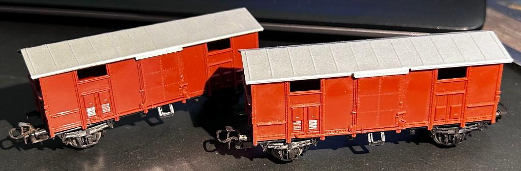 2841. 2 overdekte auto's met FS H0 Primex (Märklin)., Ophalen of Verzenden, Gebruikt, Wagon, Märklin