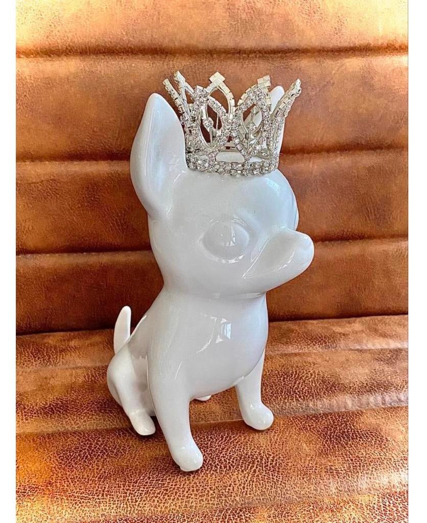 Chihuahua met een kroontje 🐶👑, Verzamelen, Beelden en Beeldjes, Ophalen, Zo goed als nieuw