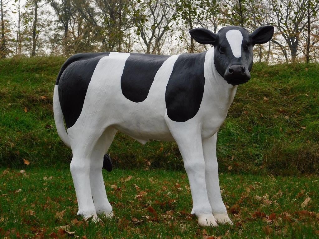 Beeld Stier XL - 120 cm - Polystone, Tuin en Terras, Tuinbeelden, Dierenbeeld, Kunststof, Ophalen of Verzenden