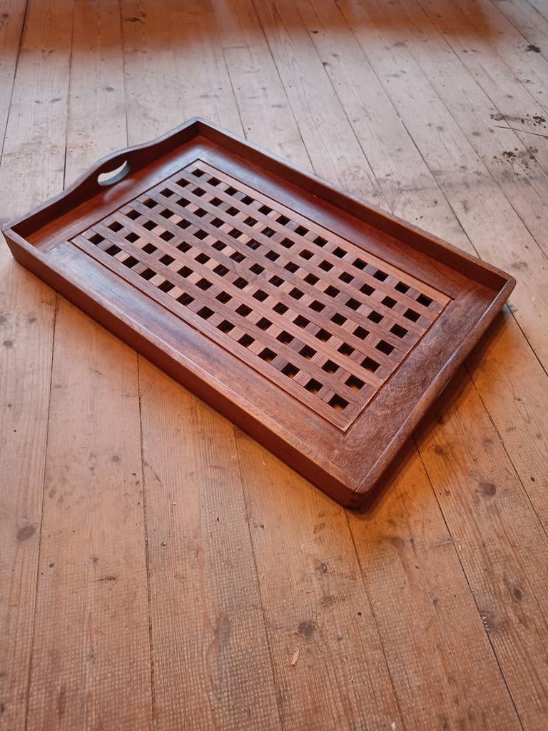 Vintage houten dienblad maat XL, Huis en Inrichting, Woonaccessoires | Dienbladen, Gebruikt, Ophalen of Verzenden