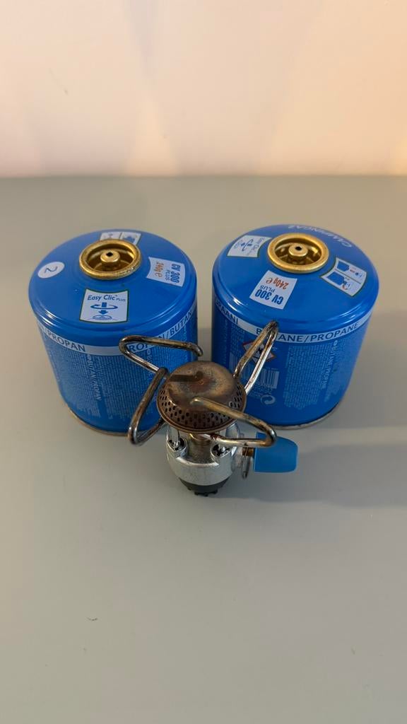 Campingaz  Brander Bleuet Micro Plus + 2 gaspatronen, Ophalen of Verzenden, Zo goed als nieuw