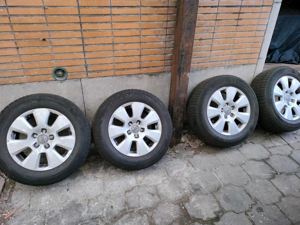 Lot de 4 jantes alu avec pneus hiver pour Audi A6, Autos : Pièces & Accessoires, Enlèvement, Pneus hiver, Pneu(s)