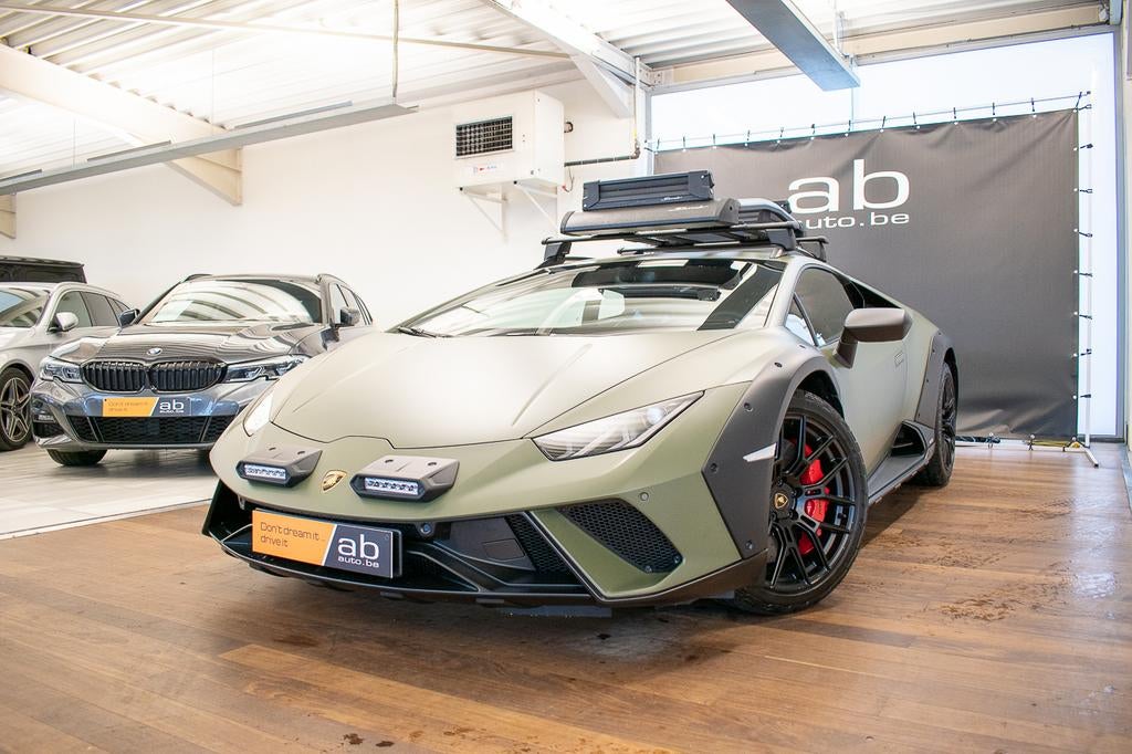 Lamborghini Huracán STERRATO, VERDE TURBINE, SENSONUM, 5.2l, Auto's, Lamborghini, Zwart, 5204 cc, 0 kg, Bedrijf