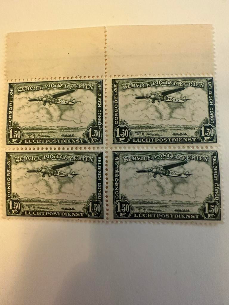 Belgisch - Congo, Postzegels en Munten, Postzegels | Europa | België, Luchtvaart, Ophalen of Verzenden, Zonder stempel, Postfris