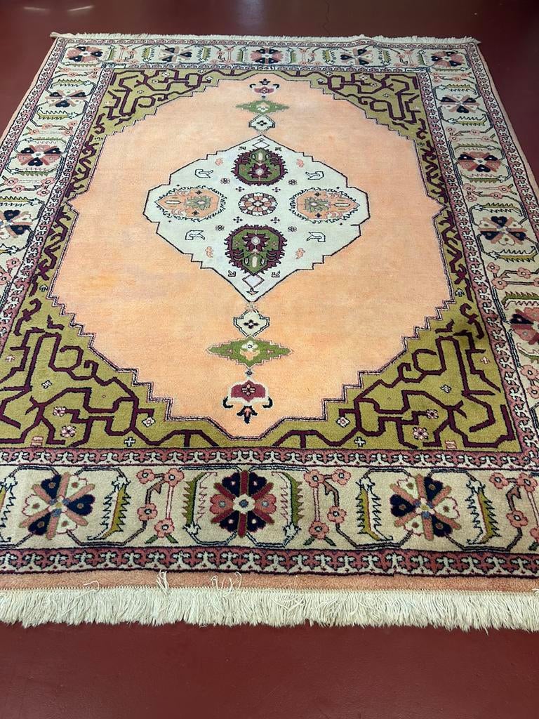 Handgeknoopt tapijt IRAN (Tabriz) getekend!, Ophalen, Zo goed als nieuw, Rechthoekig