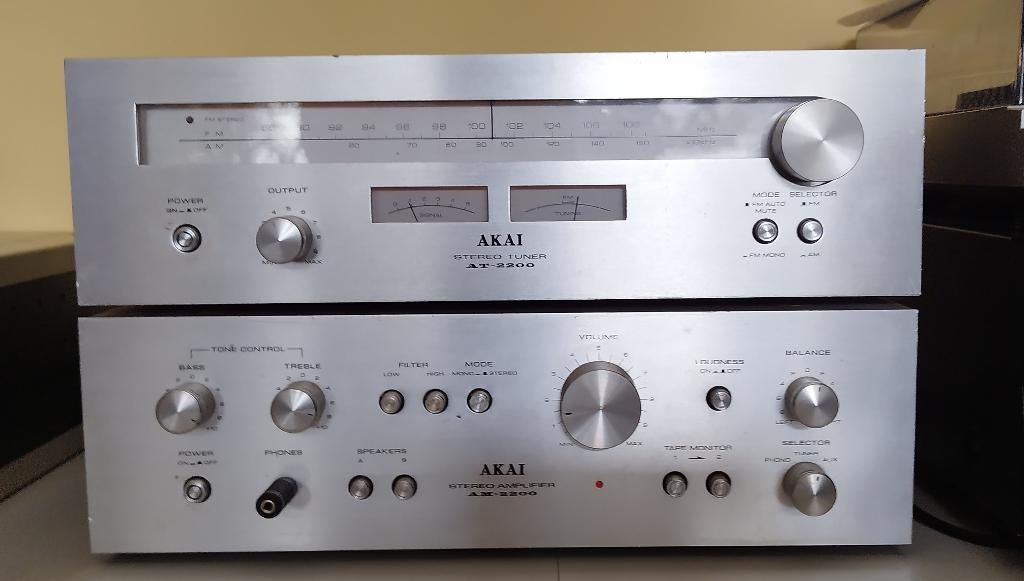 Kit vintage AKAI Tuner+Amplificateur, Enlèvement ou Envoi