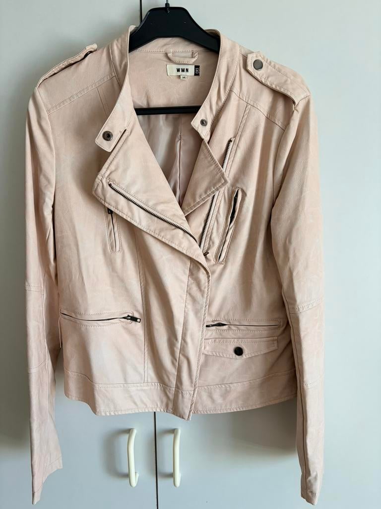 Veste en cuir CKS en bon état, Enlèvement ou Envoi, Taille 38/40 (M), Beige, Manteau