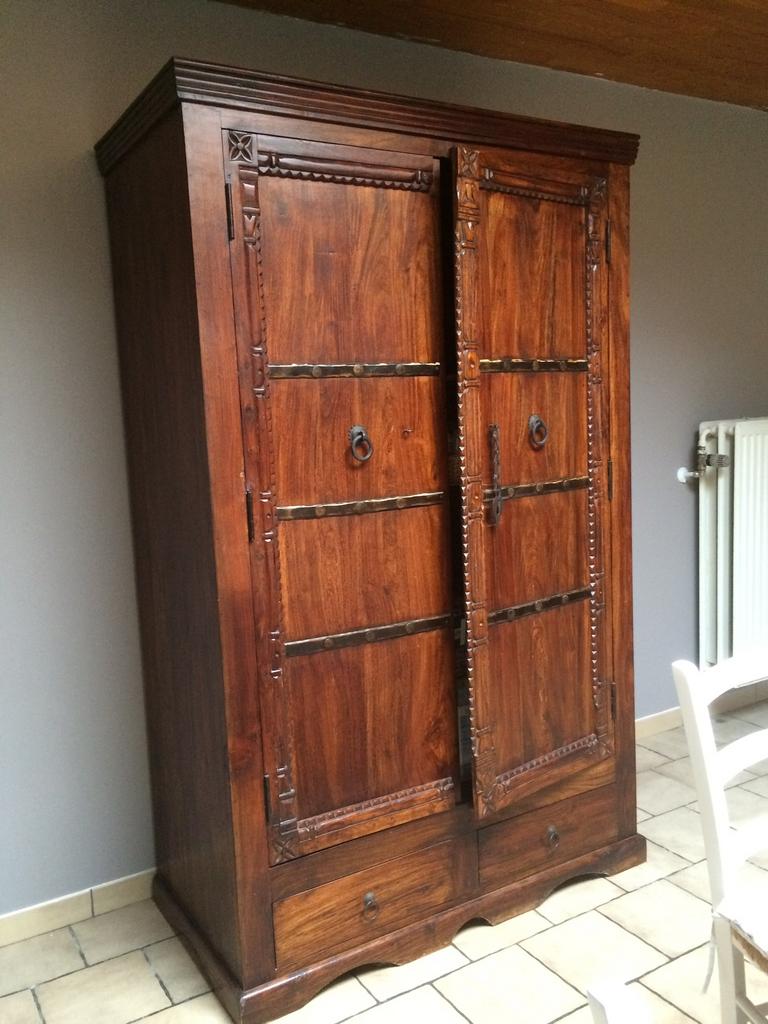 Koloniale kast en dressoir, Ophalen, Met plank(en), 100 tot 150 cm, Koloniaal