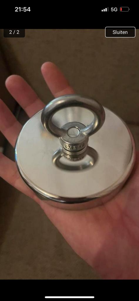 Nouvel aimant de 90 mm - pêche magnétique -  350 kg -, Envoi, Neuf