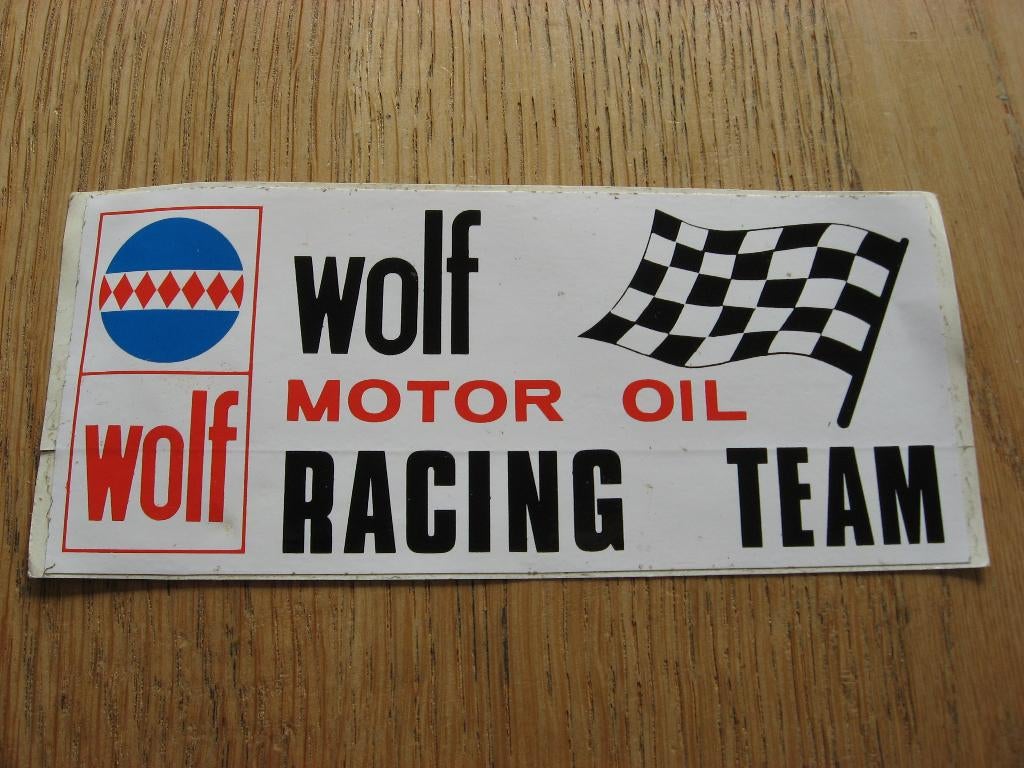 Autocollant Wolf Motor Oil Racing Team 15 x 6,5 cm, Enlèvement ou Envoi, Neuf, Voiture ou Moto