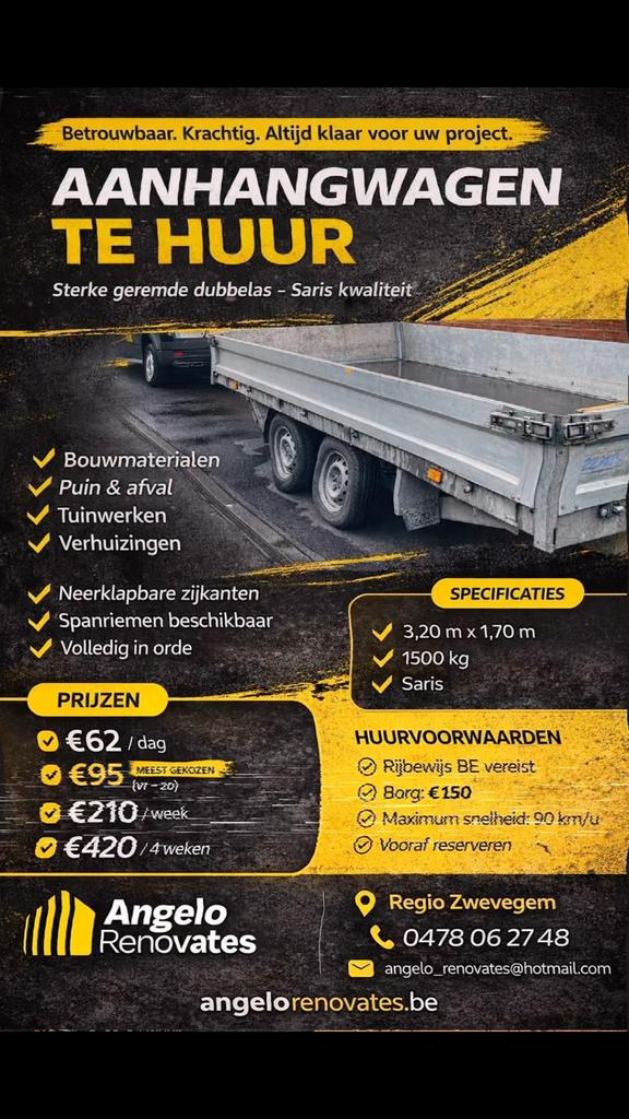 Te huur, Ophalen, Nieuw