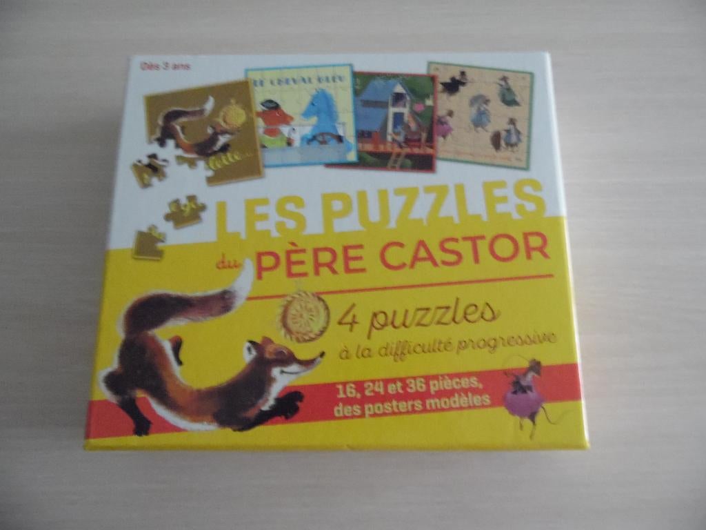 4 PUZZELS VAN VADER BEVER, Ophalen of Verzenden, 10 tot 50 stukjes, Zo goed als nieuw, 2 tot 4 jaar