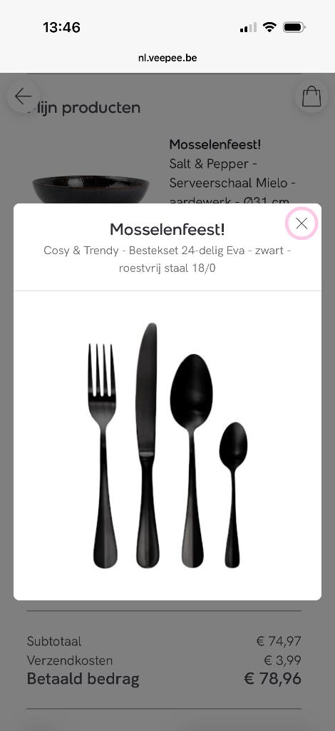 Zwart bestek, Huis en Inrichting, Ophalen, Gebruikt, Bestekset