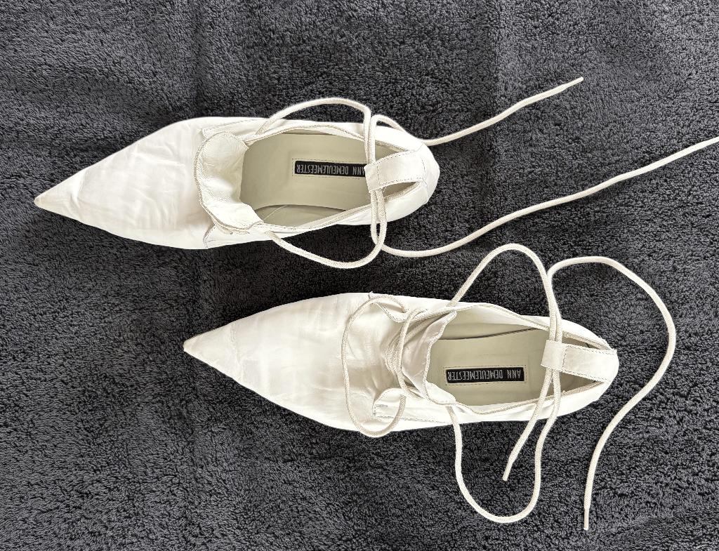 Chaussures en cuir Ann Demeulemeester taille 38, Enlèvement ou Envoi, Comme neuf, Blanc, ANN DEMEULEMEESTER