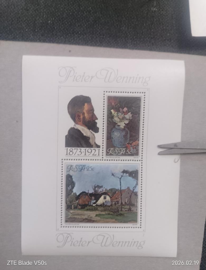 Postzegels piter Kunst wenning, Postzegels en Munten, Postzegels | Thematische zegels, Ophalen of Verzenden