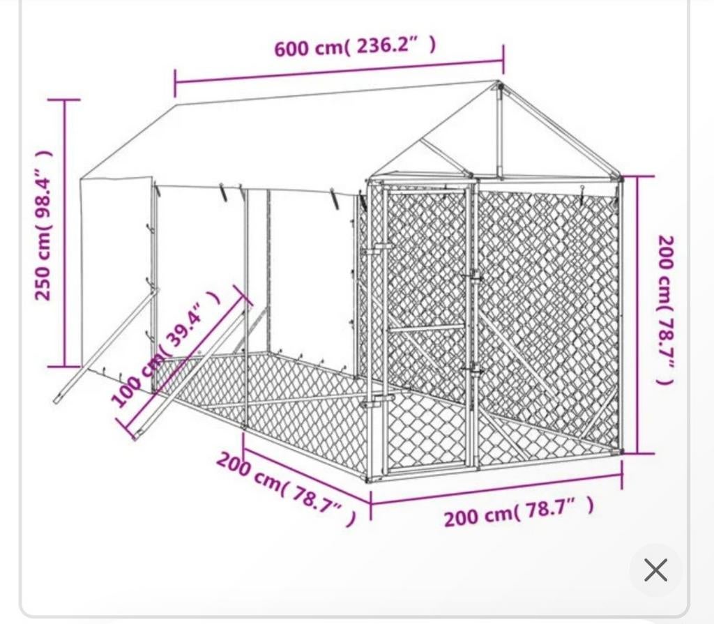 Enorme omheining voor honden, kippen of andere dieren,, Ophalen