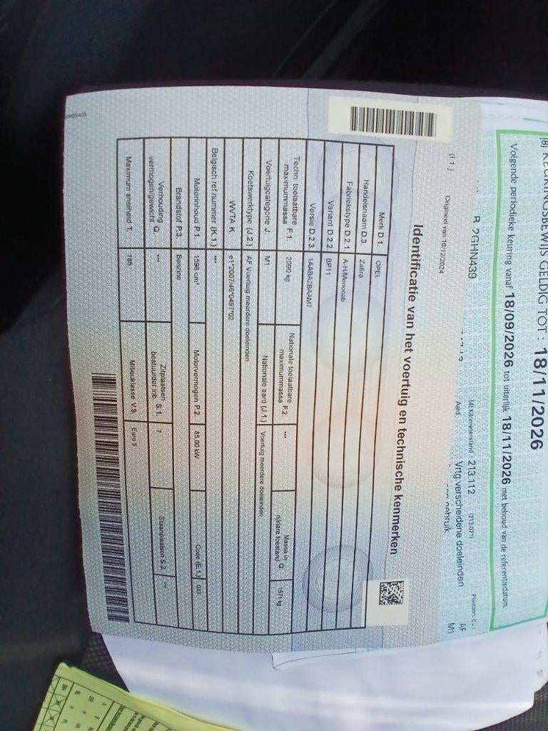 opel zafira EXPORT, Auto's, Opel, Euro 5, Particulier, Zafira, Handgeschakeld