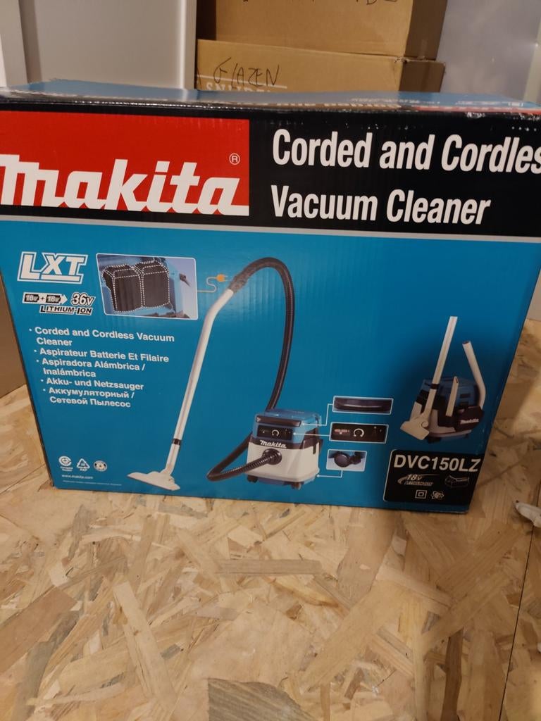 Aspirateur Makita avec et sans câble, Enlèvement