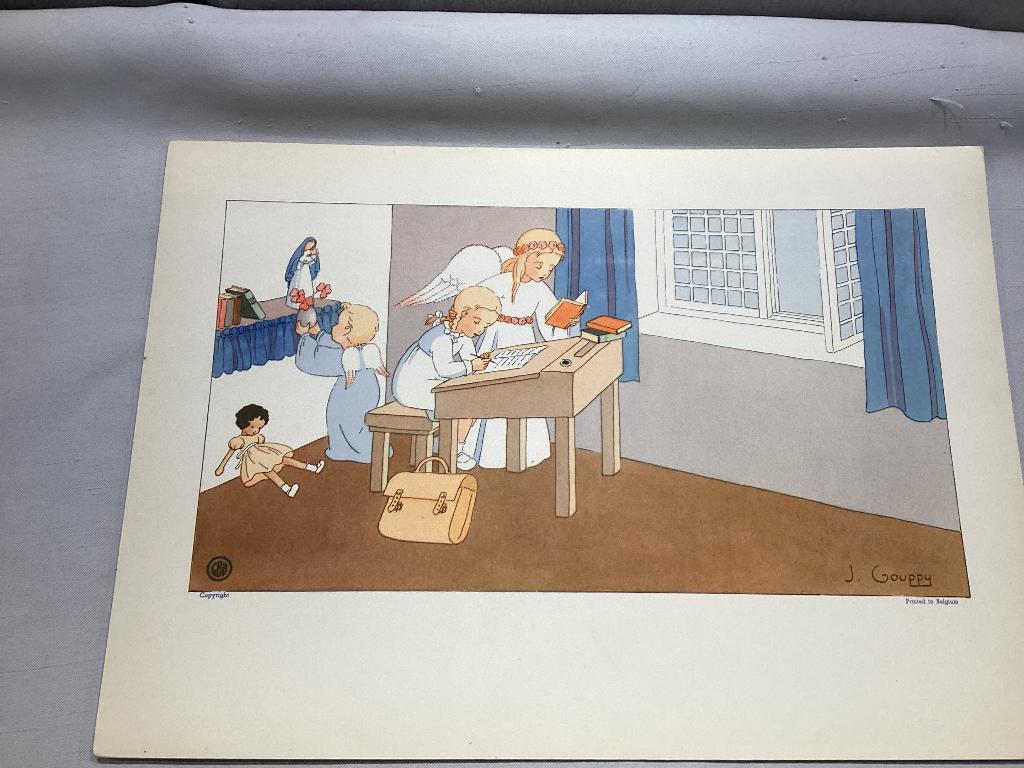 10 Prints / lithografie getekend J. Gouppy. 012/a., Ophalen