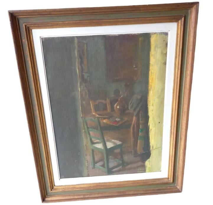 A. Vereecke "keukeninterieur"., Ophalen of Verzenden