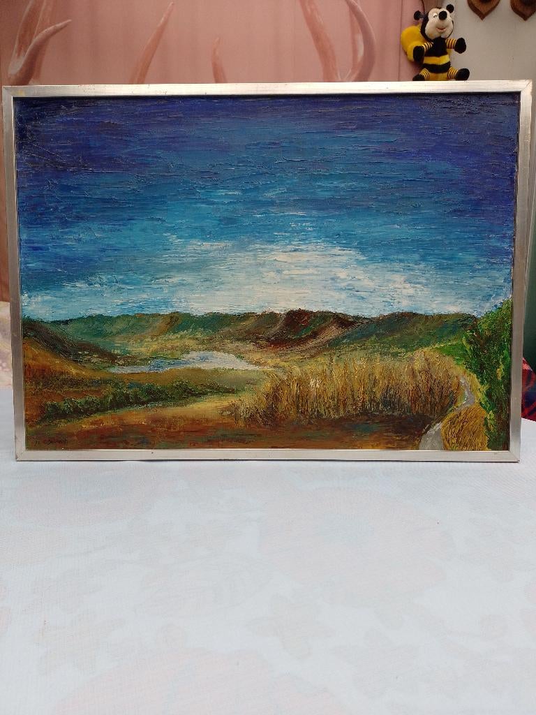 schilderij op doek   (duinen), Antiek en Kunst, Ophalen