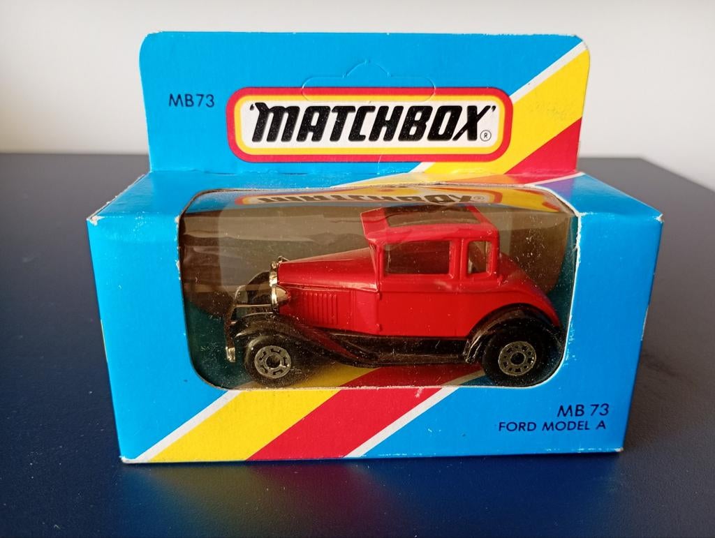 Matchbox MB 73 Ford Model A rood in doosje, Ophalen of Verzenden