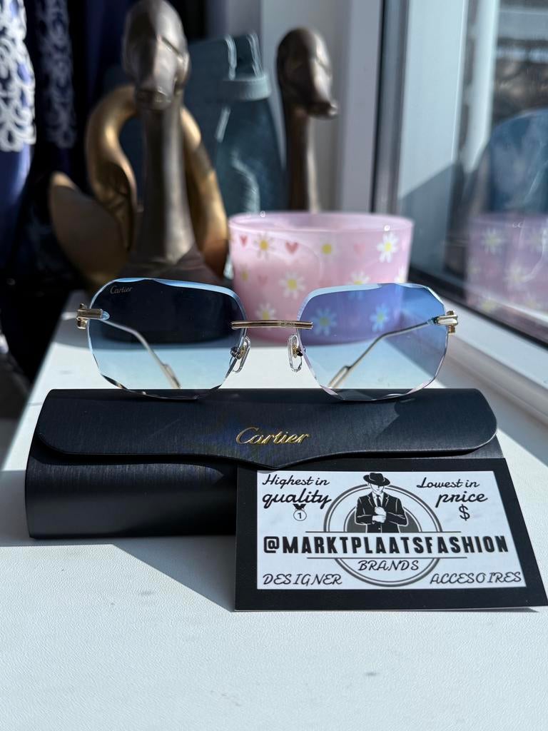 Cartier zonnebril met diamond cut, Ophalen of Verzenden