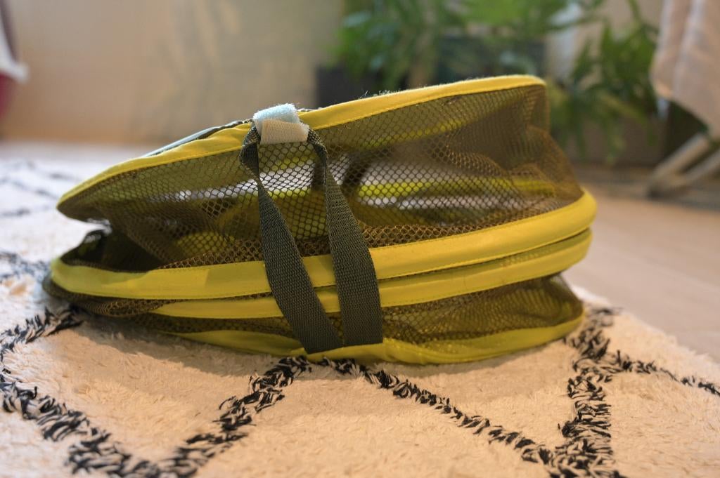 Plooibare mand, Ophalen, Gebruikt