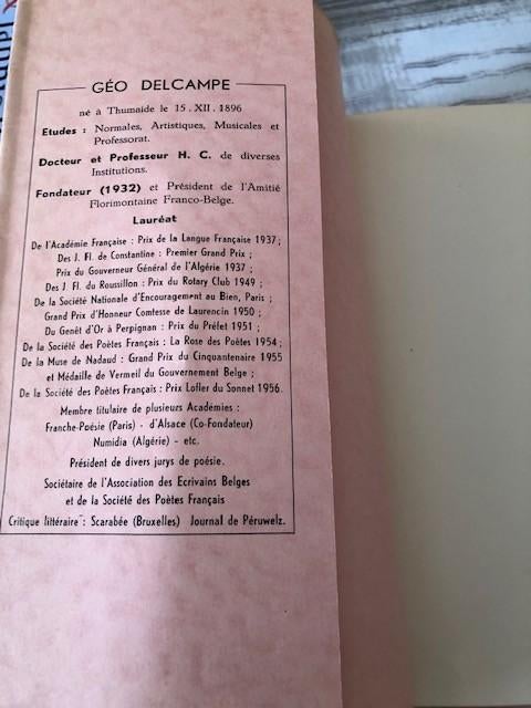 Aquarelles poésies - Geo Delcampe, Enlèvement ou Envoi, Utilisé, Géo Delcampe, Un auteur