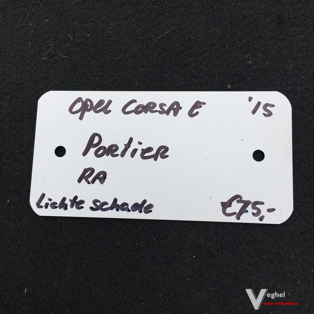 Opel Corsa E 2015 Portier Rechtsachter  ( lichte schade ), Auto-onderdelen, Ophalen, Gebruikt, -, Deur