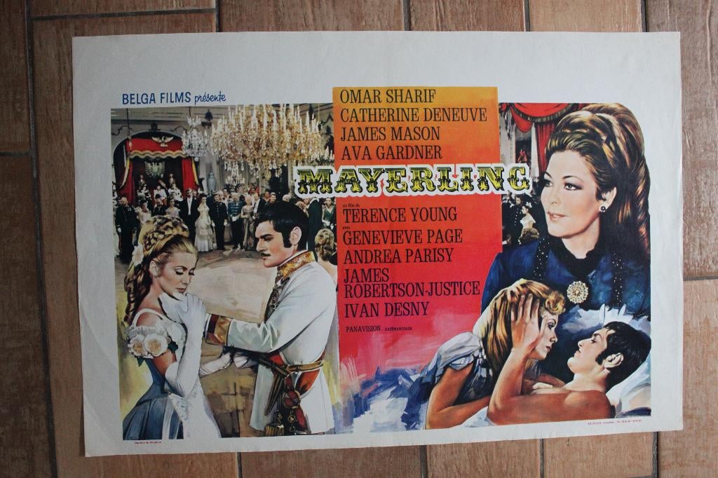 filmaffiche Mayerling Catherine Deneuve filmposter, Enlèvement ou Envoi, Rectangulaire horizontal, A1 jusqu'à A3, Comme neuf