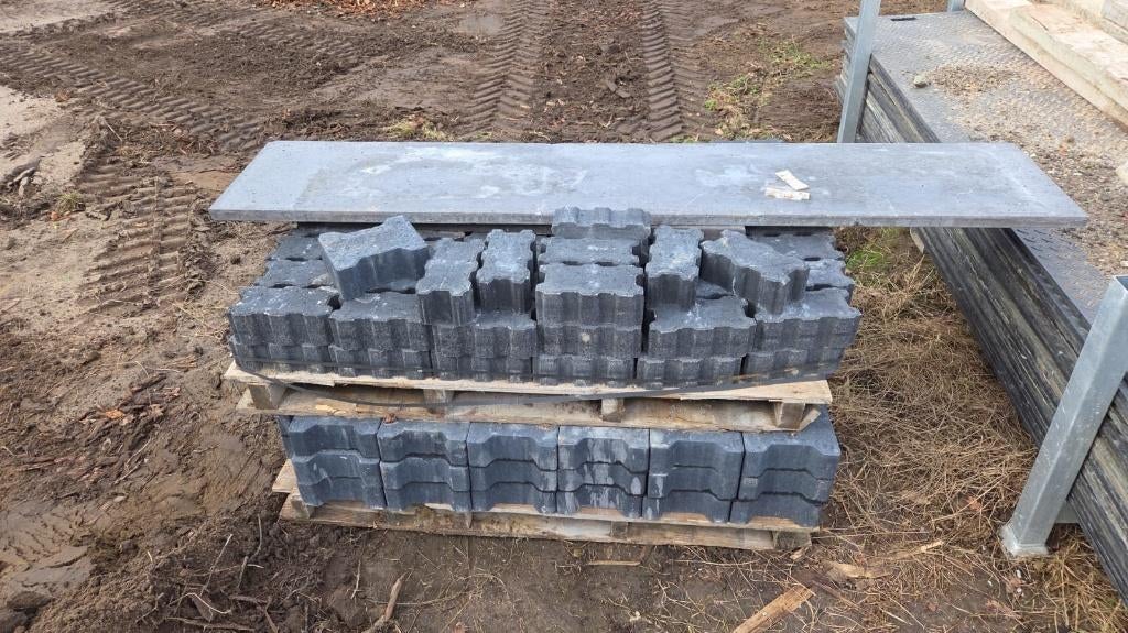 Waterpasserende klinkers, Neuf, Béton, Enlèvement, Briques