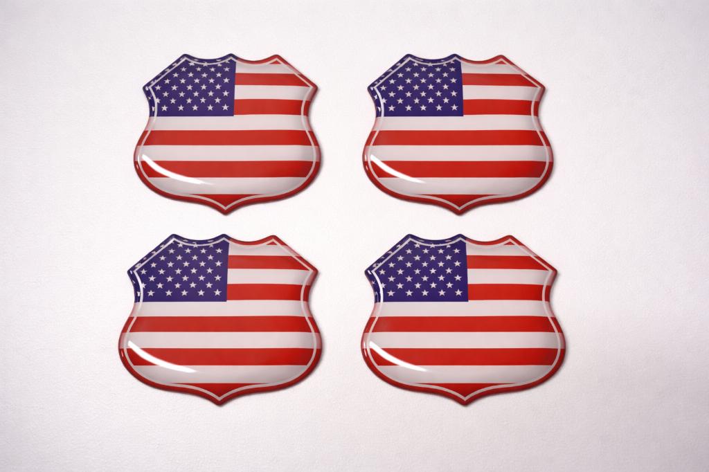 3D Amerika gel vlag stickers UV-bestendig USA, Envoi, Neuf, Autres types