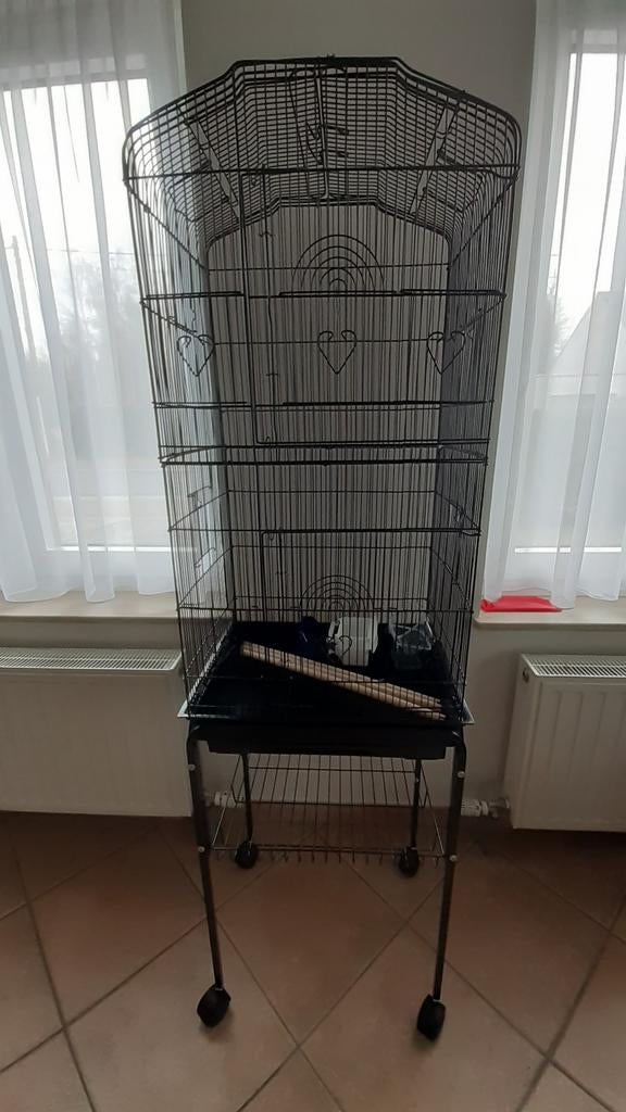 Grande cage pour oiseaux avec accesoires, Ophalen