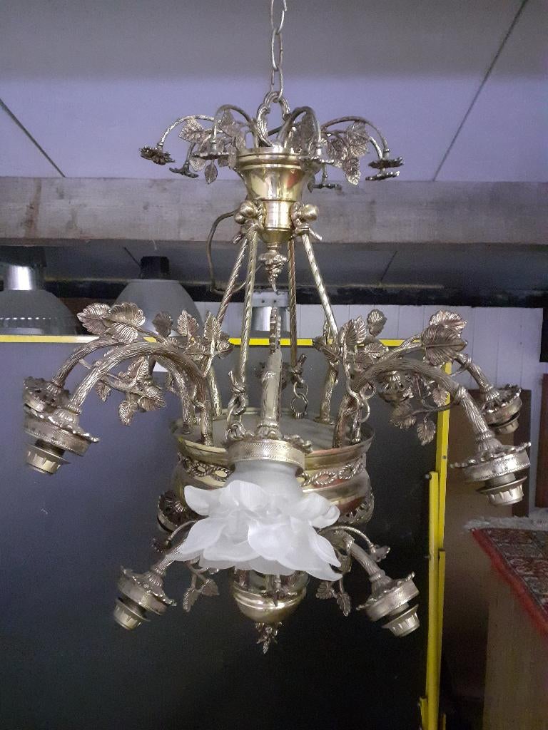 luchter koper, Huis en Inrichting, Lampen | Kroonluchters, Ophalen, Gebruikt