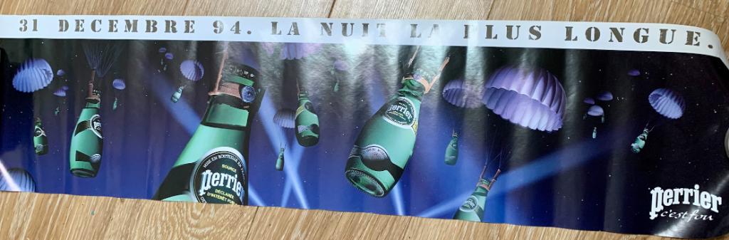 3 Perrier-posters, Verzamelen, Posters, Deurposter of groter, Rechthoekig Liggend, Ophalen of Verzenden, Zo goed als nieuw