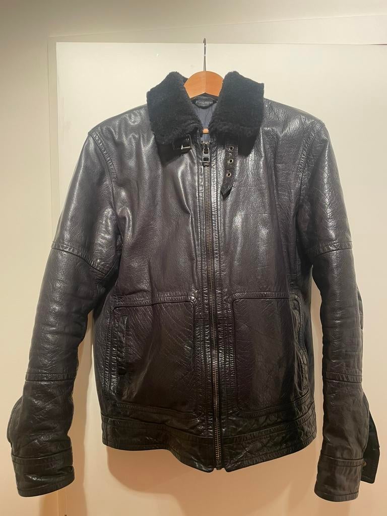 Leren jas van Matinique (heren maat L), Kleding | Heren, Ophalen, Gedragen, Maat 52/54 (L), Zwart