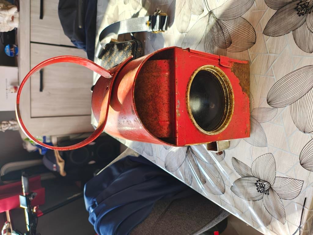 Ancienne lampe de chemin de fer, Antiquités & Art, Enlèvement ou Envoi