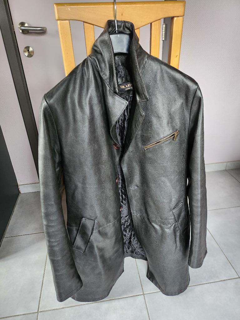 Veste en cuir 3/4, Enlèvement ou Envoi, Porté, Taille 56/58 (XL), Noir