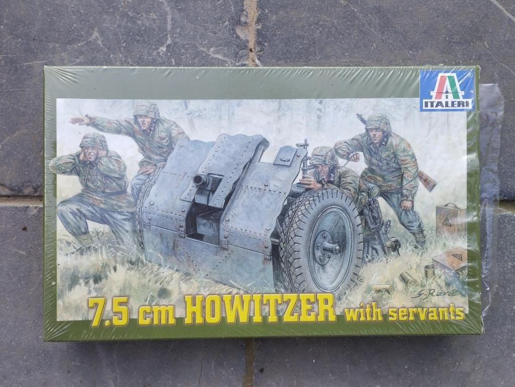 7.5 cm Howitzer with servants, Italeri Nr. 6400, 1:35, Ophalen, Nieuw, 1:35 tot 1:50, Figuur of Figuren