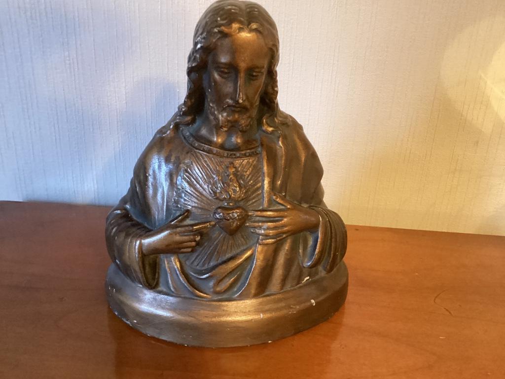 Heilig hart buste Christus. Gesigneerd., Enlèvement