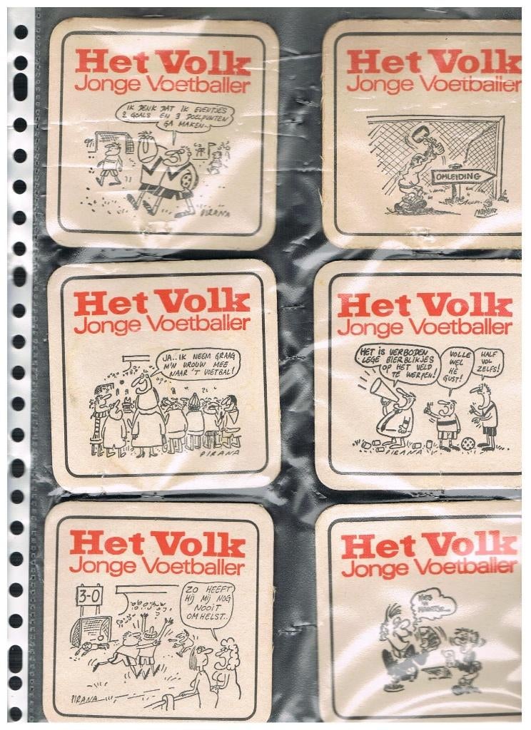 PIRANA CARTOONS BIERVILTJES HET VOLK, Verzamelen, Biermerken, Verzenden, Nieuw, Viltje(s)