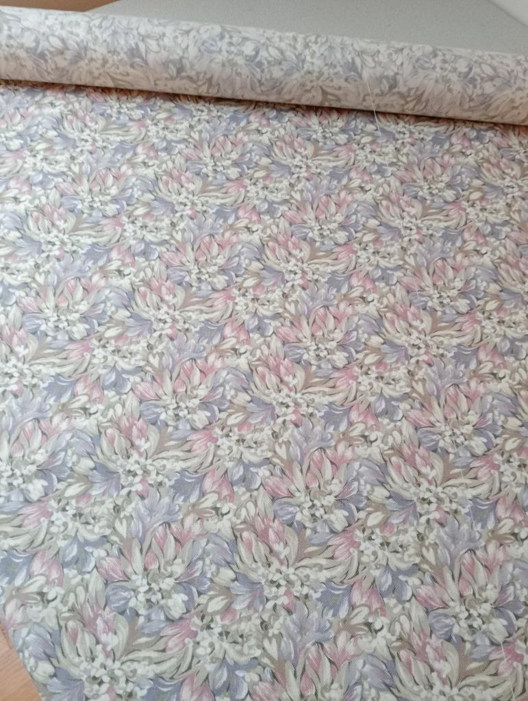 coupon tissu vintage imprimé fleuri pastel coton 1m x 0,88m,, Hobby & Loisirs créatifs, Neuf, Coton, 200 cm ou plus, Enlèvement ou Envoi