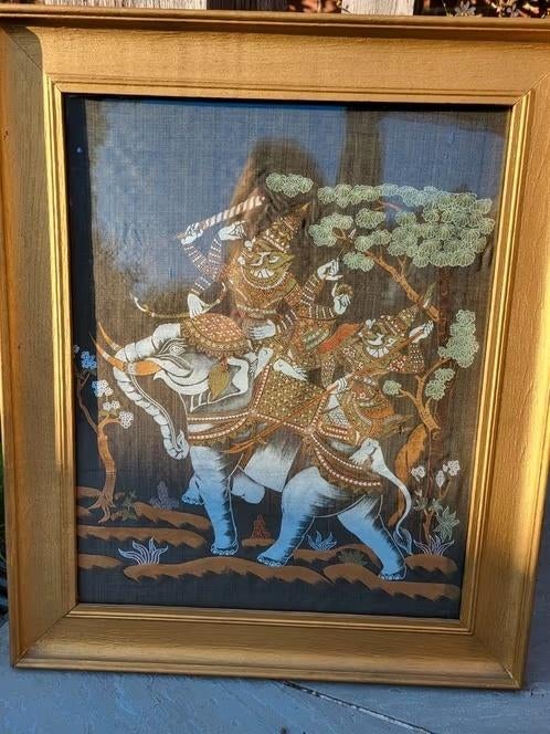 Peinture bouddhiste thaïlandaise sur soie, Enlèvement