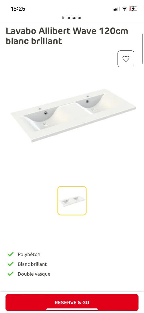 Vasque Allibert Wave 120, Enlèvement ou Envoi, Neuf, Pierre, Lavabo